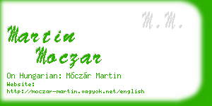martin moczar business card